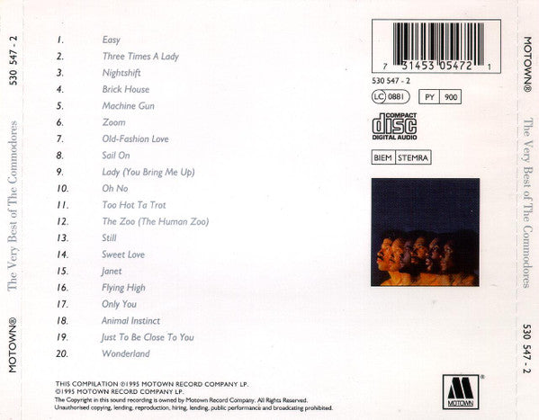 Commodores : The Very Best Of (CD, Comp, RM)