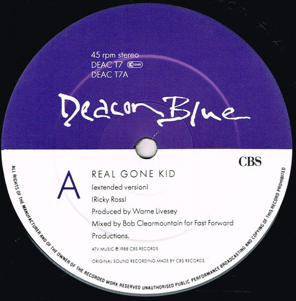 Deacon Blue : Real Gone Kid (12", Single)