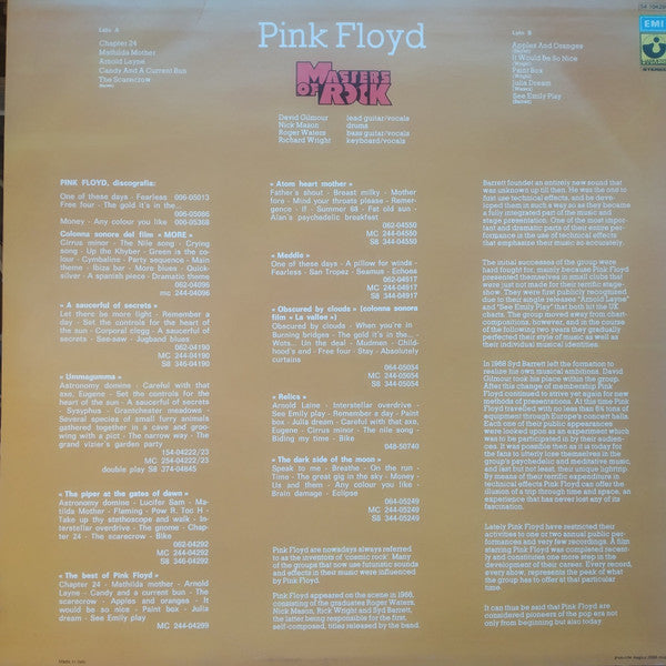 Pink Floyd : Masters Of Rock (LP, Comp, RE)