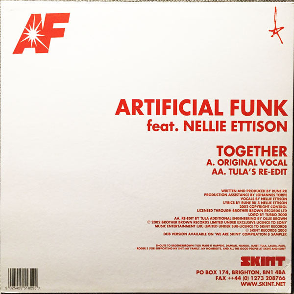 Artificial Funk Feat. Nellie Ettison : Together (12")