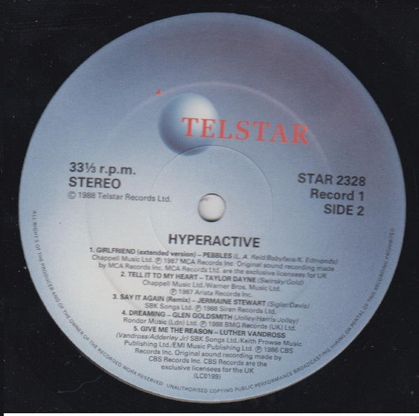 Various : Hyperactive! (The 12" Dance Album) (2xLP, Comp)