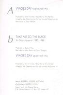 Deacon Blue : Wages Day (12", Single)