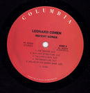 Leonard Cohen : Recent Songs (LP, Album, RE)