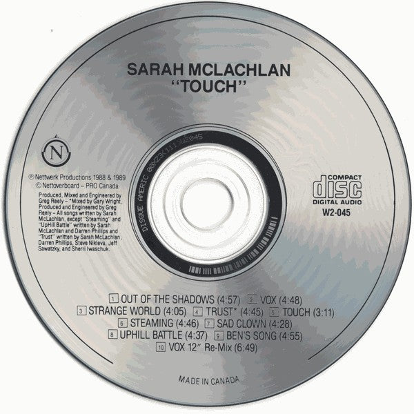 Sarah McLachlan : Touch (CD, Album)