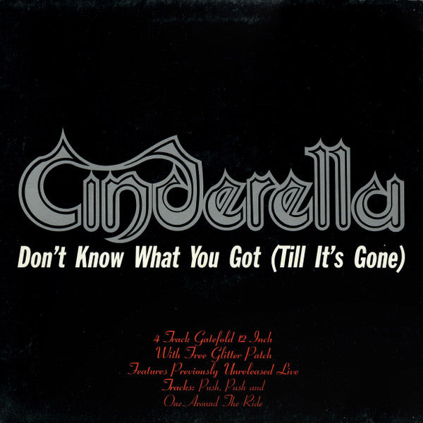 Cinderella (3) : Don't Know What You Got (Till It's Gone) (12", Single, Gat)