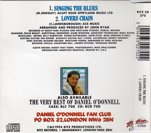 Daniel O'Donnell : Singing The Blues (CD, Single, Sli)
