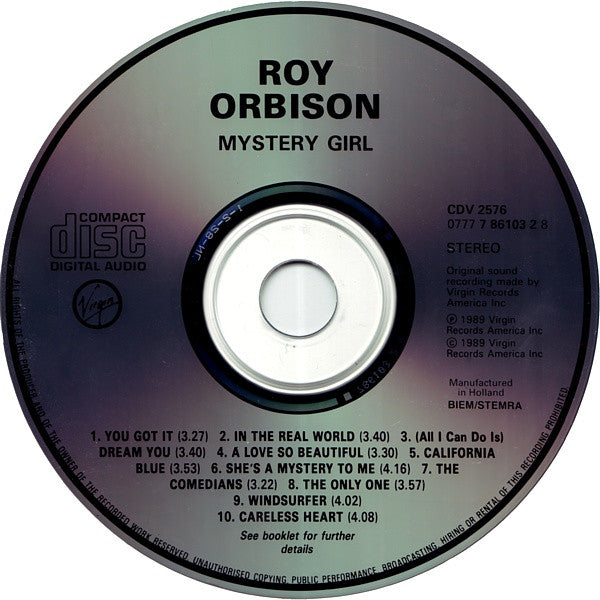 Roy Orbison : Mystery Girl (CD, Album, RE)