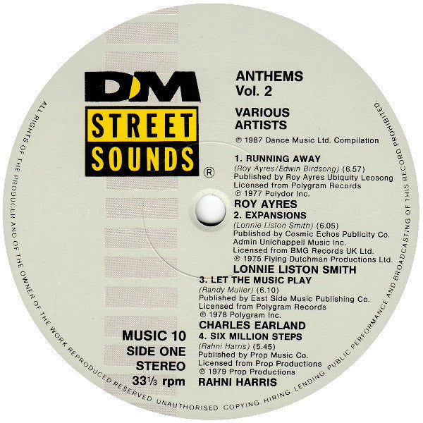 Various : Anthems Volume 2 (LP, Comp)