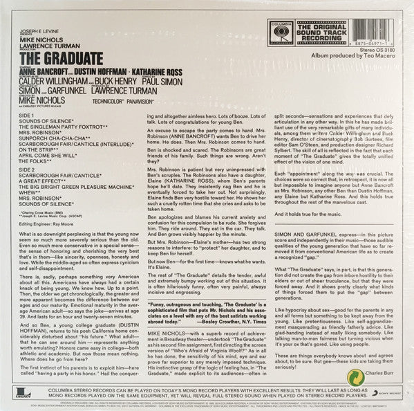 Simon & Garfunkel, Dave Grusin : The Graduate (Original Sound Track Recording) (LP, Album, RE)