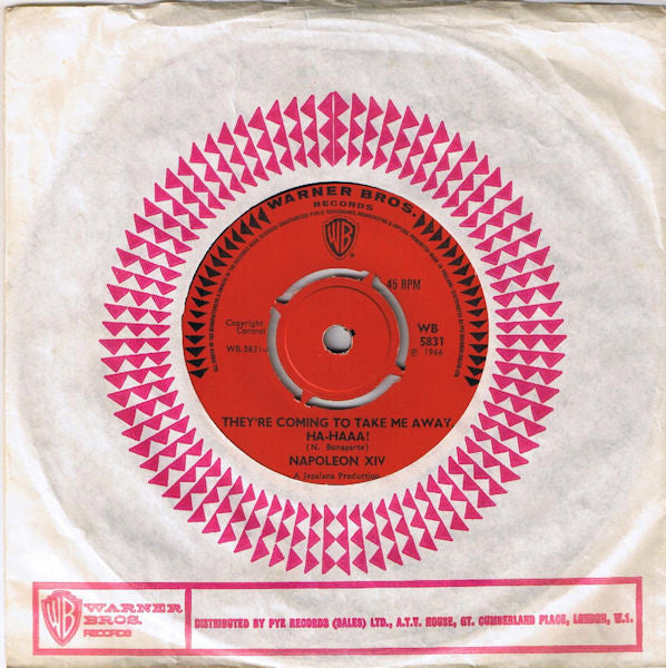 Napoleon XIV : They're Coming To Take Me Away, Ha-Haaa! (7", Single)