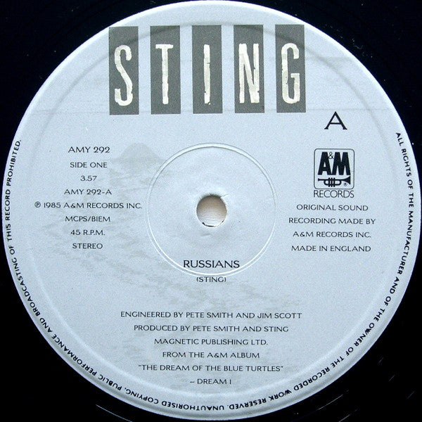 Sting : Russians (12", Single)