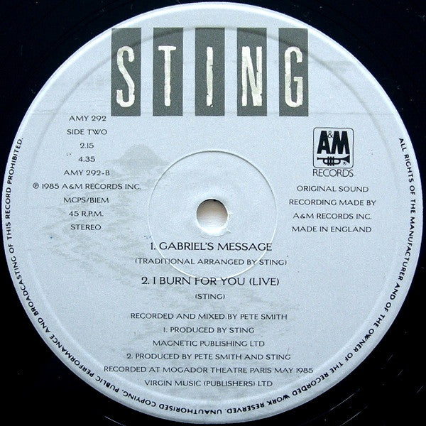 Sting : Russians (12", Single, PRS)