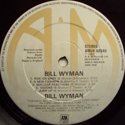 Bill Wyman : Bill Wyman (LP, Album)