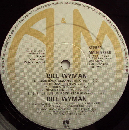 Bill Wyman : Bill Wyman (LP, Album)