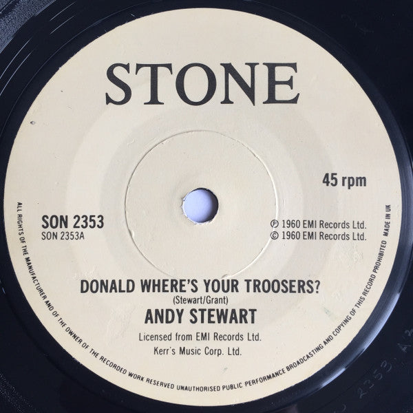 Andy Stewart : Donald Where's Your Troosers? (7", Single, RE)