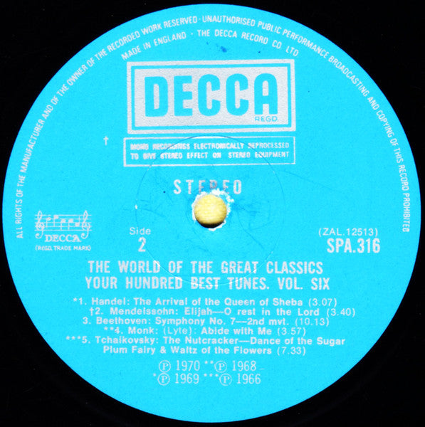 Various : The World Of Your Hundred Best Tunes Vol. 6 (LP, Comp, Lab)