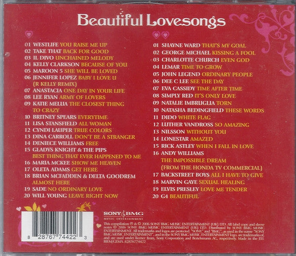 Various : Beautiful Lovesongs (2xCD, Comp)