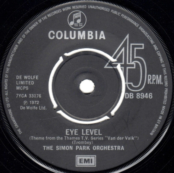 The Simon Park Orchestra : Eye Level (7", Single, Kno)