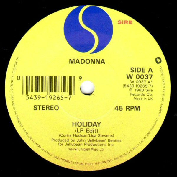 Madonna : Holiday (7", Single, RE)