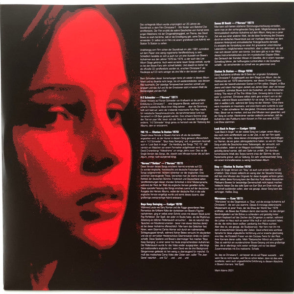 David Bowie : Christiane F. Wir Kinder Vom Bahnhof Zoo (Original Soundtrack) (LP, Comp, Ltd, RE, Red)