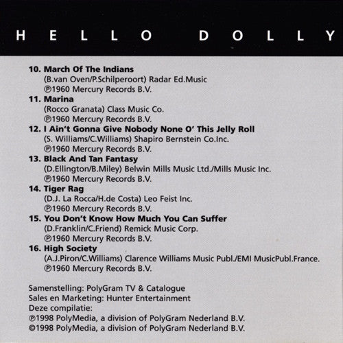 The Dutch Swing College Band : Hello Dolly (CD, Comp, RE)