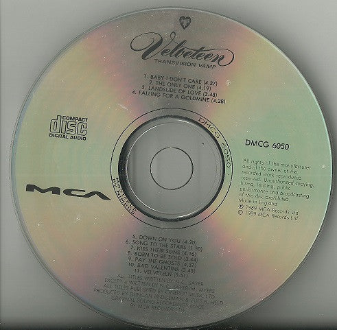 Transvision Vamp : Velveteen (CD, Album)