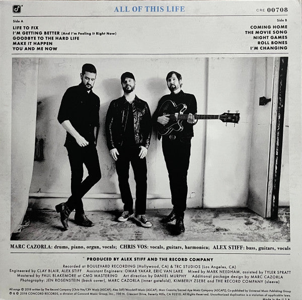 The Record Company : All Of This Life (LP, Album, Gat)