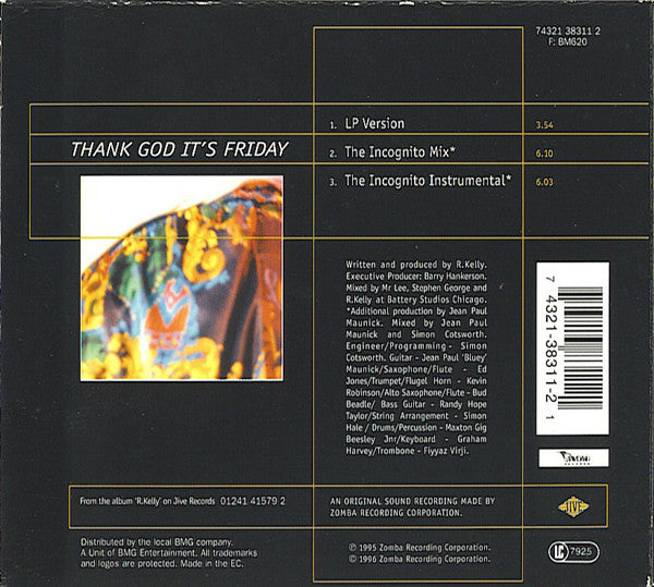 R. Kelly : Thank God It's Friday (CD, Single, Dig)