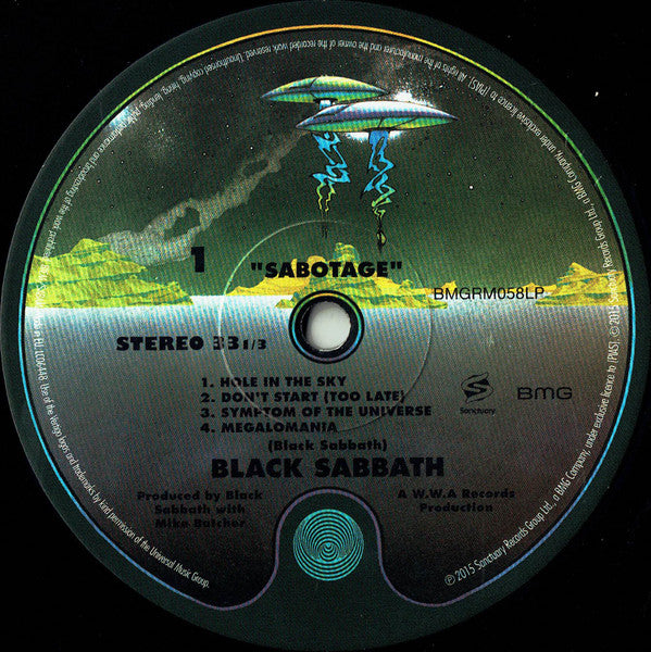 Black Sabbath : Sabotage (LP, Album, RE, RM, 180)