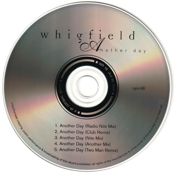 Whigfield : Another Day (CD, Single, Sil)