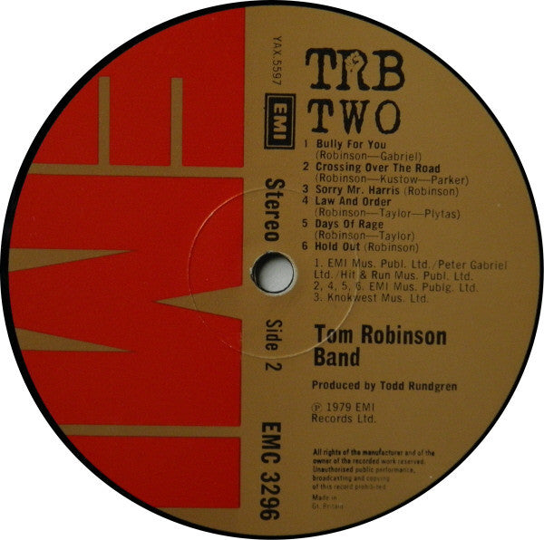 Tom Robinson Band : TRB Two (LP, Album)