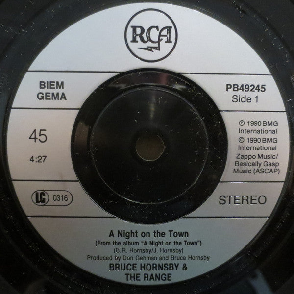 Bruce Hornsby And The Range : A Night On The Town (7", Single, Sma)