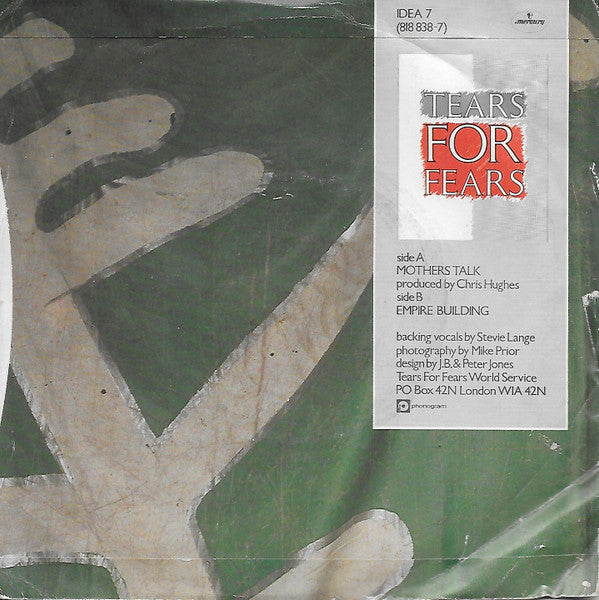 Tears For Fears : Mothers Talk (7", Single, Sil)