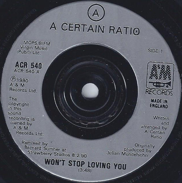 A Certain Ratio : Won't Stop Loving You (7")