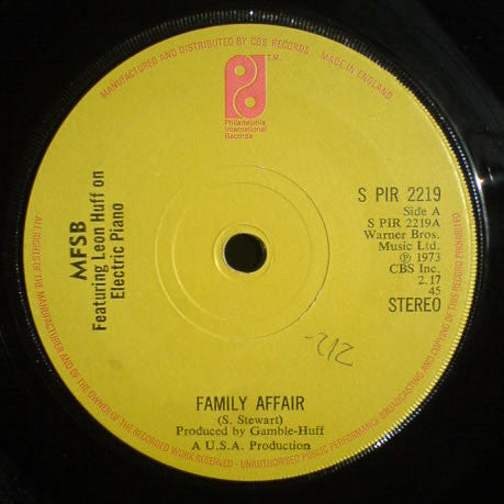 MFSB : Family Affair  (7")