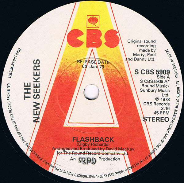 The New Seekers : Flashback (7", Single, Promo)