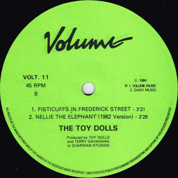 Toy Dolls : Nellie The Elephant (12", Single)