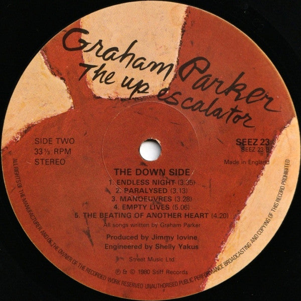 Graham Parker And The Rumour : The Up Escalator (LP, Album)