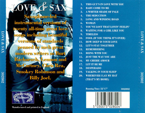 Unknown Artist : Love & Sax (CD, Comp)