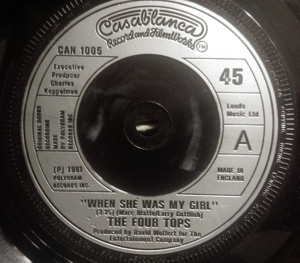 Four Tops : When She Was My Girl (7", Single)