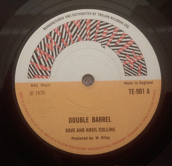 Dave & Ansel Collins : Double Barrel (7", Single, Sol)