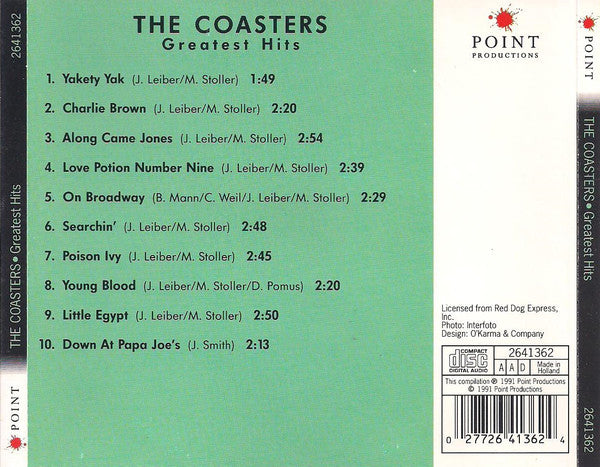 The Coasters : Greatest Hits (CD, Comp)