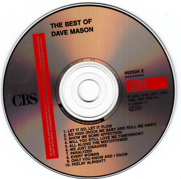Dave Mason : The Best Of Dave Mason (CD, Comp, RE)