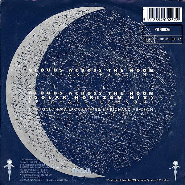 RAH Band : Clouds Across The Moon (7", Single)