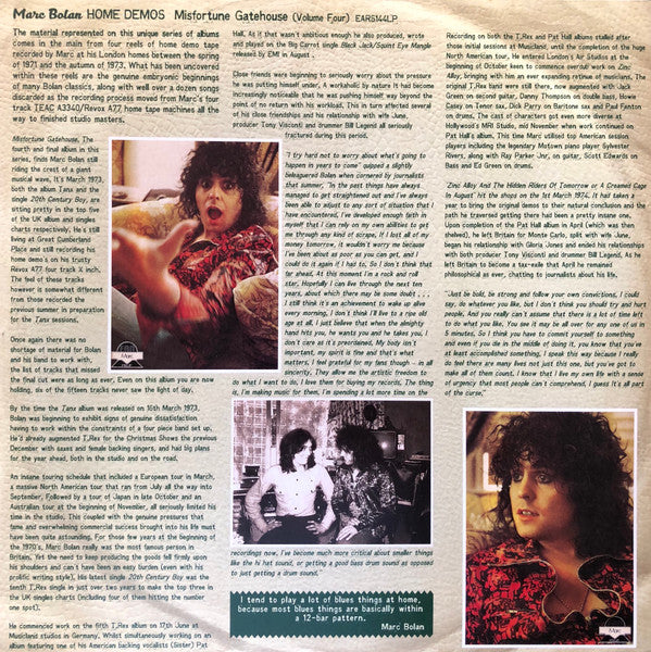 Marc Bolan : Misfortune Gatehouse: Home Demos Volume 4 (LP, Comp, Ltd)