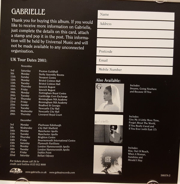 Gabrielle : Dreams Can Come True - Greatest Hits Vol 1 (CD, Comp, S/Edition)