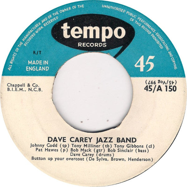 The Dave Carey Jazz Band : Ida, Sweet As Apple Cider (7", Single)