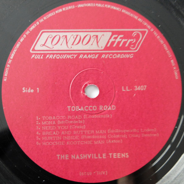 The Nashville Teens : Tobacco Road (LP, Album, Mono)