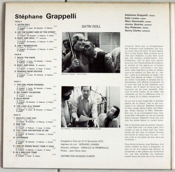 Stéphane Grappelli : Satin Doll (2xLP, Album, RE, Gat)