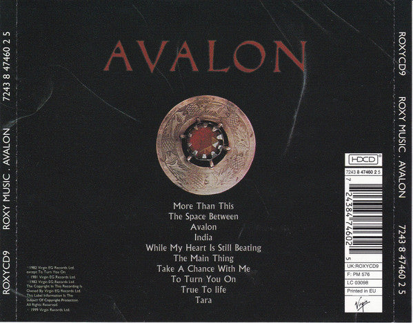 Roxy Music : Avalon (HDCD, Album, RE, RM)